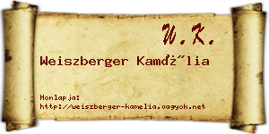 Weiszberger Kamélia névjegykártya
